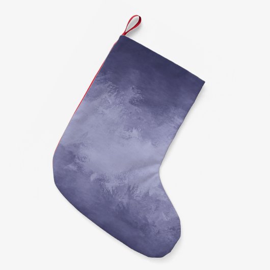 Petite Chaussette De Noël Texture sélénium bleu acrylique (Devant (Accrochage))