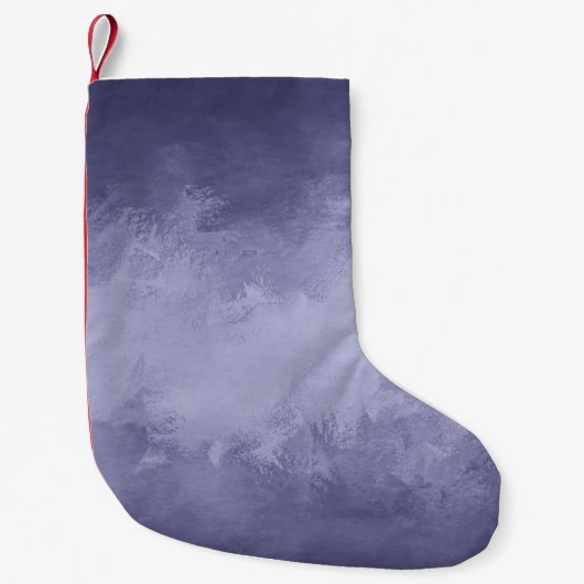 Petite Chaussette De Noël Texture sélénium bleu acrylique (Devant)