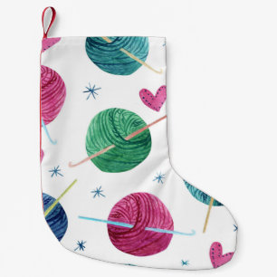 Petite Chaussette De Noël thème de tricot, aquarelle motif sans couture.