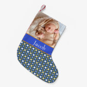 Petite Chaussette De Noël Thème Hanoukka photo bébé (Devant (Accrochage))