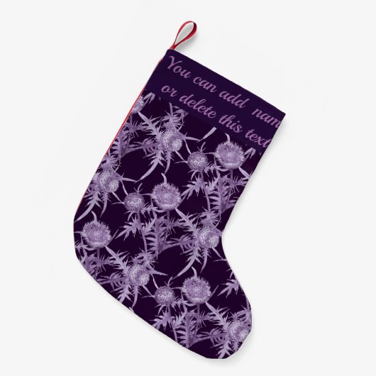 Petite Chaussette De Noël THISTTLE violet motif (Devant (Accrochage))
