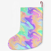 Petite Chaussette De Noël Tie Dye Swirl Marbre Retro Super (Dos)