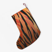Petite Chaussette De Noël Tiger chaud orange et noir (Dos (Accrochage))
