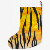 Petite Chaussette De Noël Tiger noir et orange (Dos)