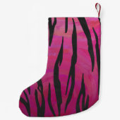 Petite Chaussette De Noël Tiger rose chaud et noir (Dos)