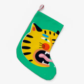 Petite Chaussette De Noël Tigre drôle Abstrait (Devant (Accrochage))