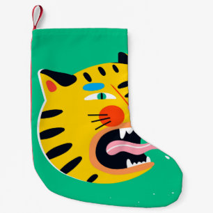 Petite Chaussette De Noël Tigre drôle Abstrait