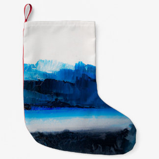 Petite Chaussette De Noël Toile Abstraite : Texture Art Moderne.