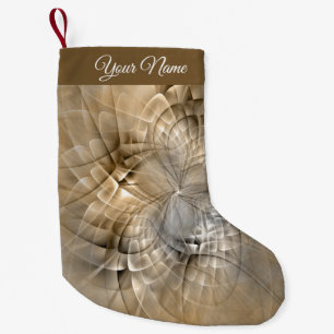 Petite Chaussette De Noël Tons Terre Abstrait Art moderne fractal Nom propre