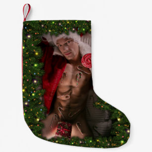 Petite Chaussette De Noël torse masculin SlippyJoe's six pack ventre nu