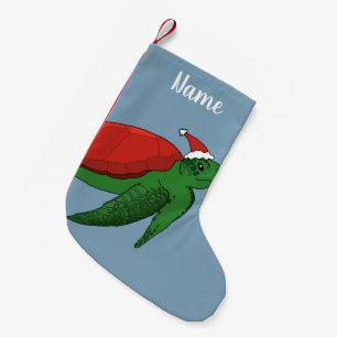 Petite Chaussette De Noël Tortue de mer de Noël