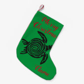 Petite Chaussette De Noël Tortue de style tribal Thunder_Cove (Devant (Accrochage))