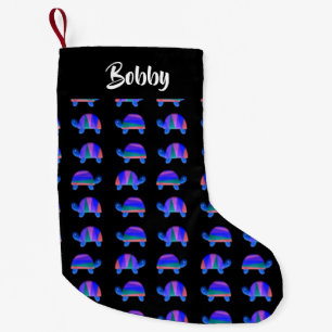Petite Chaussette De Noël Tortues bleues décoratives