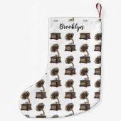 Petite Chaussette De Noël Tourne-disque dessin animé (Dos)