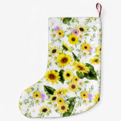 Petite Chaussette De Noël Tournesol d'aquarelle 7 (Dos)