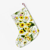 Petite Chaussette De Noël Tournesol d'aquarelle 7 (Dos (Accrochage))