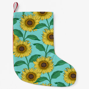 Petite Chaussette De Noël Tournesol Illustration Mode Répéter le Motif