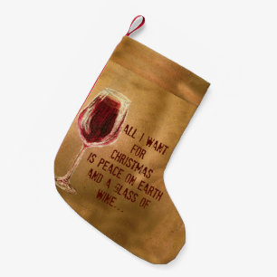 Petite Chaussette De Noël Tous que je veux pour le bas de vin de Noël