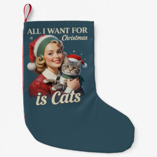 Petite Chaussette De Noël Tout ce que je veux pour Noël c'est des Chats Amou