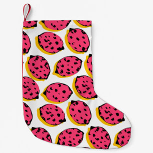 Petite Chaussette De Noël tout sur citron motif abstrait, art, arrière - pla