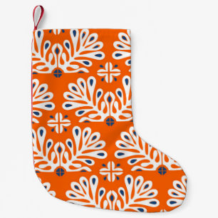 Petite Chaussette De Noël Tradition scandinave : Mosaïque florale ethnique.