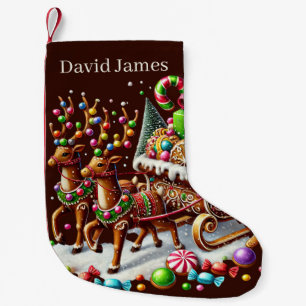 Petite Chaussette De Noël Traîneau en pain d'épice de Noël festif ajouter un