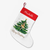 Petite Chaussette De Noël Trendy Personalized Ballerina Christmas Tree  (Devant (Accrochage))