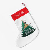 Petite Chaussette De Noël Trendy Personalized Ballerina Christmas Tree  (Dos (Accrochage))