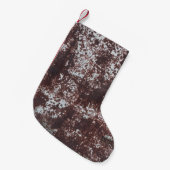 Petite Chaussette De Noël Très vieux fer rouillé. Surface métallique texturé (Devant (Accrochage))