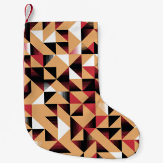 Petite Chaussette De Noël Triangle Abstrait, Beauté Rétro Élégante.