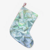 Petite Chaussette De Noël Triangle cristal 3D, rendu illustratif. (Devant (Accrochage))