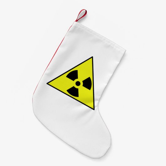 Petite Chaussette De Noël Triangle d'alerte nucléaire (Devant (Accrochage))