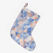 Petite Chaussette De Noël Triangles bleus doux (Devant (Accrochage))