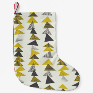 Petite Chaussette De Noël Triangles Rétro : Motif Varié sans joint.