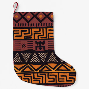 Petite Chaussette De Noël Tribal de Bohême coloré géométrique