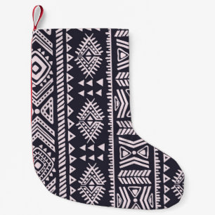 Petite Chaussette De Noël Tribal ethnique, cinquième motif sans couture.