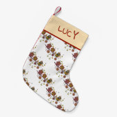 Petite Chaussette De Noël Trois hiboux sur la branche (Devant (Accrochage))