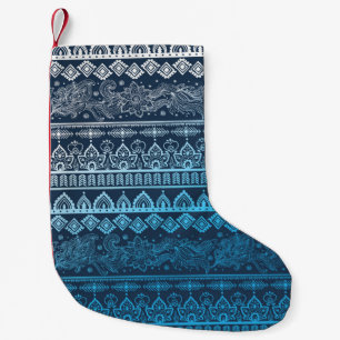 Petite Chaussette De Noël Troisième ethnie tribale, motif sans coutures.