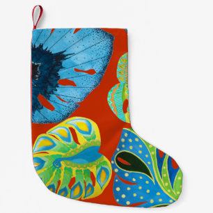 Petite Chaussette De Noël Tropical Chic : Motif feutré sans joint.