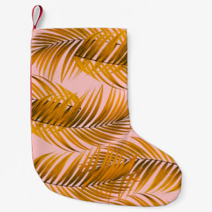 Petite Chaussette De Noël Tropical réaliste Feuille Motif tendance Mode C
