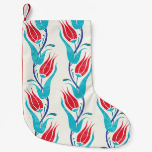 Petite Chaussette De Noël Tulipes Turques : Motif Traditionnel Sans Couture.