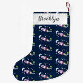 Petite Chaussette De Noël Un adorable vaisseau-fusée dans l'espace dessin an (Dos)