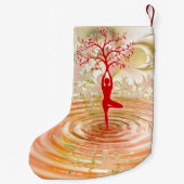 Petite Chaussette De Noël Un arbre à vie Zen Yoga Noël (Dos)