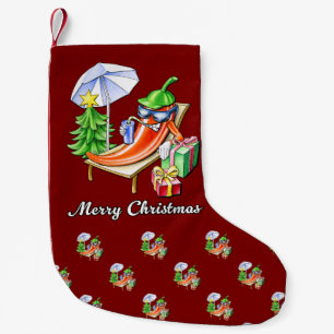 Petite Chaussette De Noël Un bon Noël chili sous le soleil et l'arbre