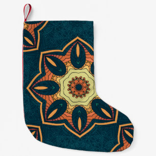 Petite Chaussette De Noël Un motif sans couture ethnique avec mandala. illus