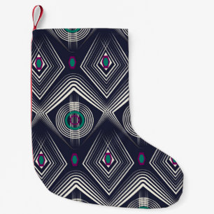 Petite Chaussette De Noël Un ornement motif sans charme. Style géométrique