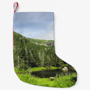 Petite Chaussette De Noël Un petit étang dans la vallée des montagnes