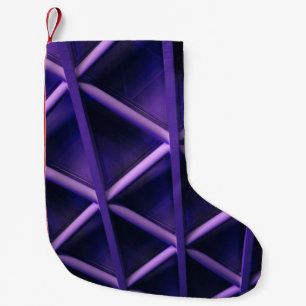 Petite Chaussette De Noël Un plafond violet avec une motif de croisée ; un b
