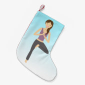 Petite Chaussette De Noël Une Femme De Yoga Dans Un Pot D'Arbre (Devant (Accrochage))