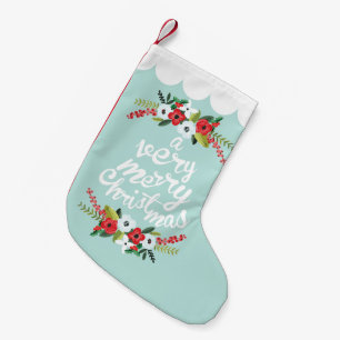 Petite Chaussette De Noël Une Monnaie Florale De Noël Très Joyeuse